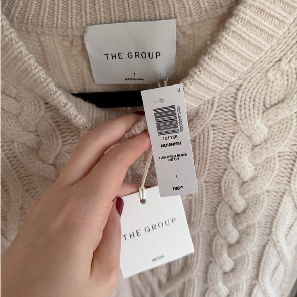 Aritzia The Group by Babaton Cable Knit Sweater - Cream - Picture 3 of 3